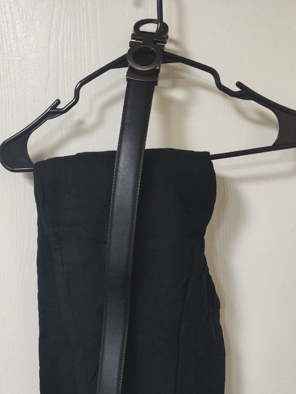 Classic Black Flat-Front Men's Shorts